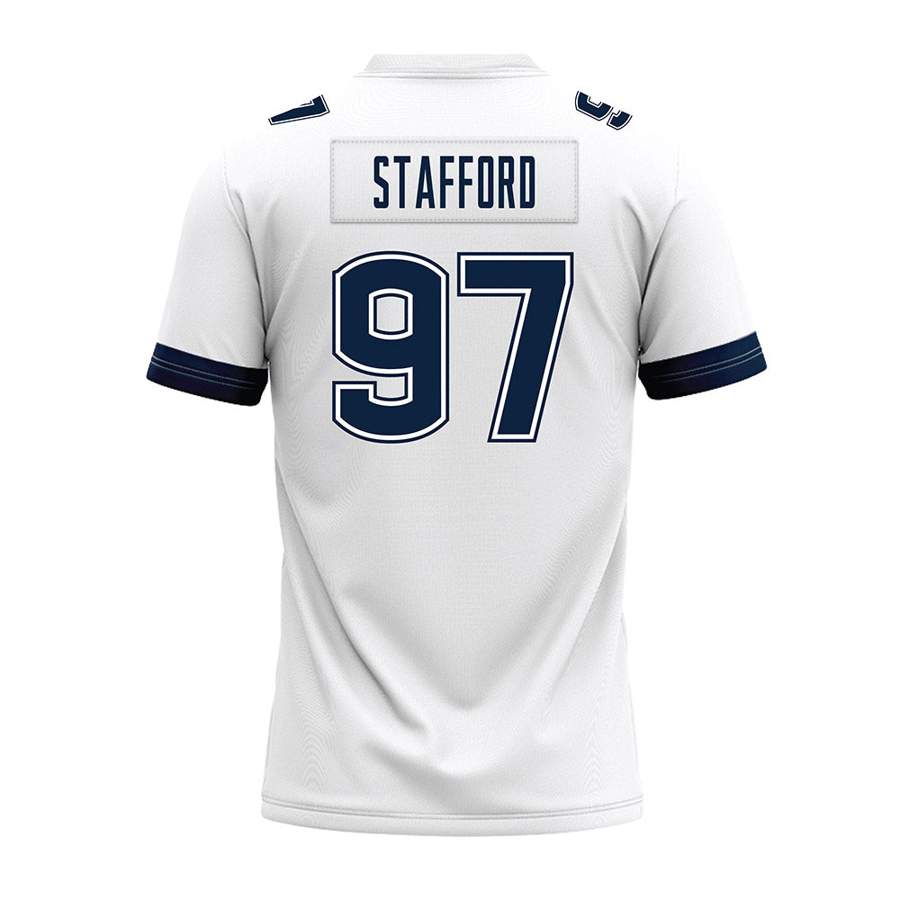 UConn - NCAA Football : Jelani Stafford - White Premium Football Jersey