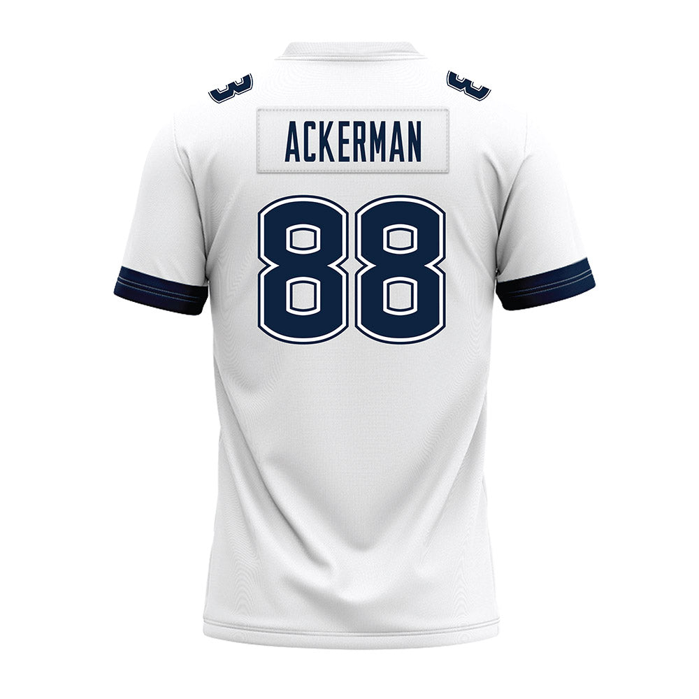 UConn - NCAA Football : Cooper Ackerman - White Premium Football Jersey