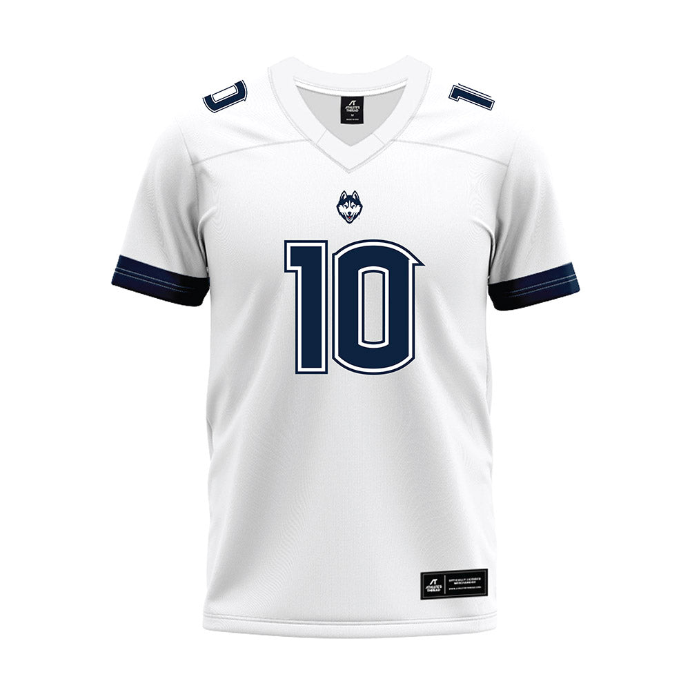 UConn - NCAA Football : Caleb Smith - White Premium Football Jersey-0