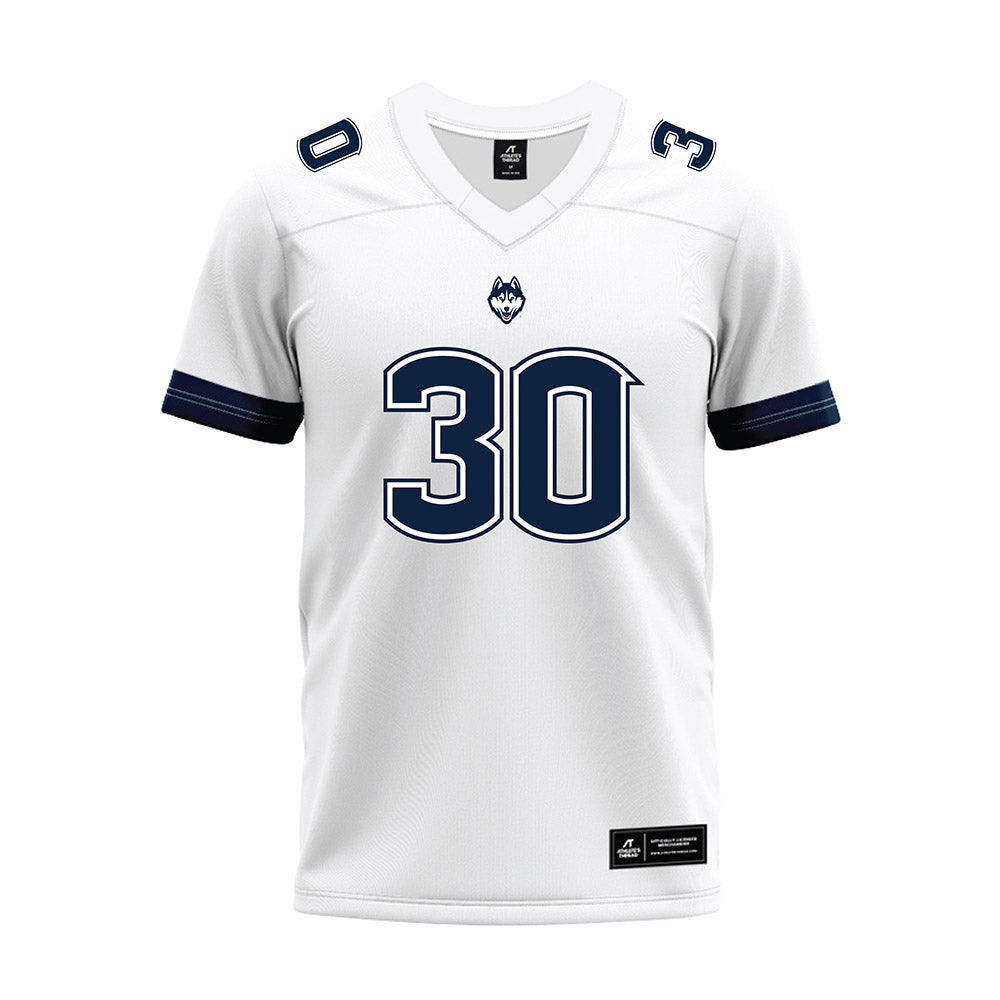 UConn - NCAA Football : Dominic Toy - White Premium Football Jersey