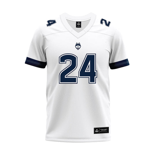 UConn - NCAA Football : Michael Robinson III - White Premium Football Jersey-0