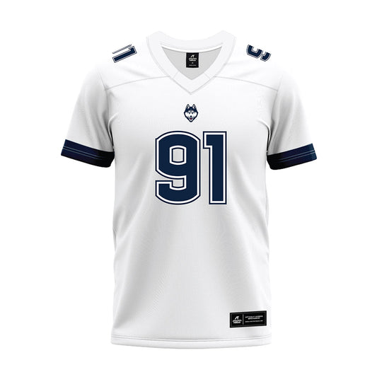 UConn - NCAA Football : Brady Fodor - White Premium Football Jersey