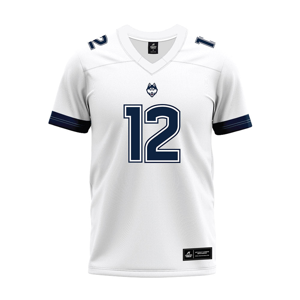 UConn - NCAA Football : Tucker McDonald - White Premium Football Jersey