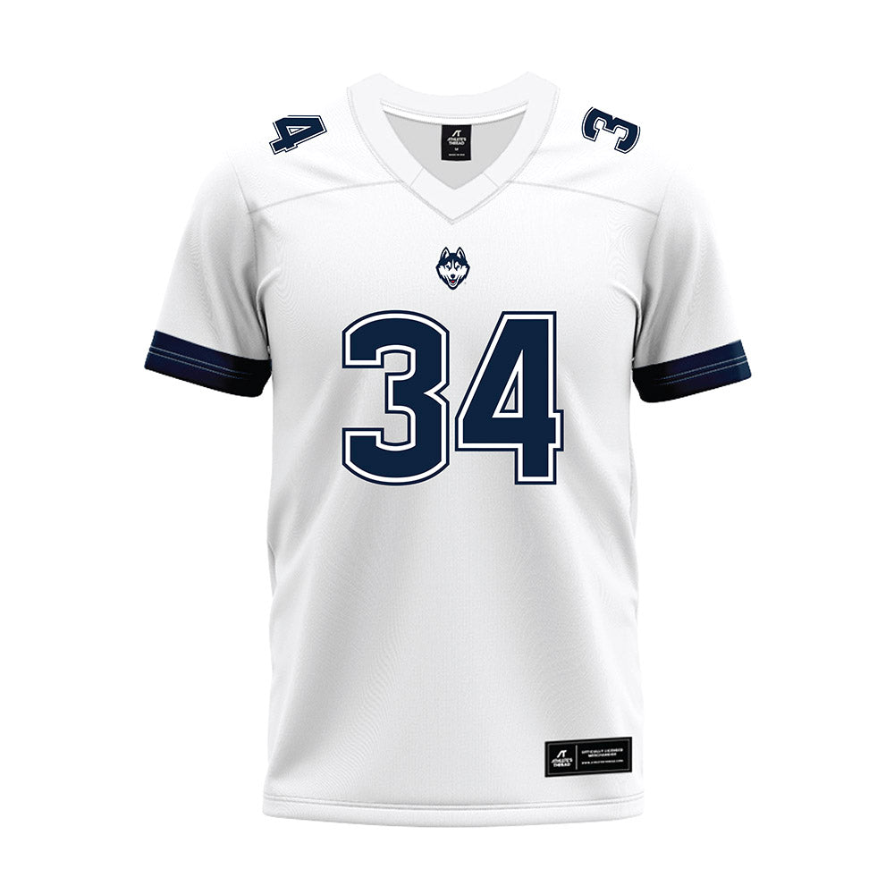 UConn - NCAA Football : Carter Boskovich - White Premium Football Jersey