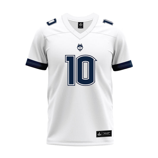 UConn - NCAA Football : Griffin Koch - White Premium Football Jersey-0