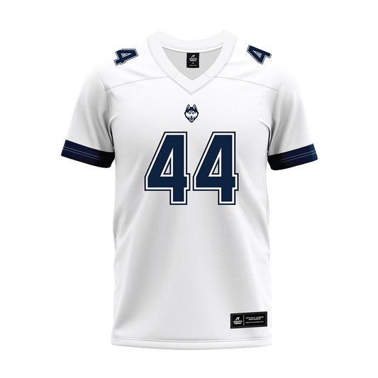 UConn - NCAA Football : Cooper Ackerman - White Premium Football Jersey-0