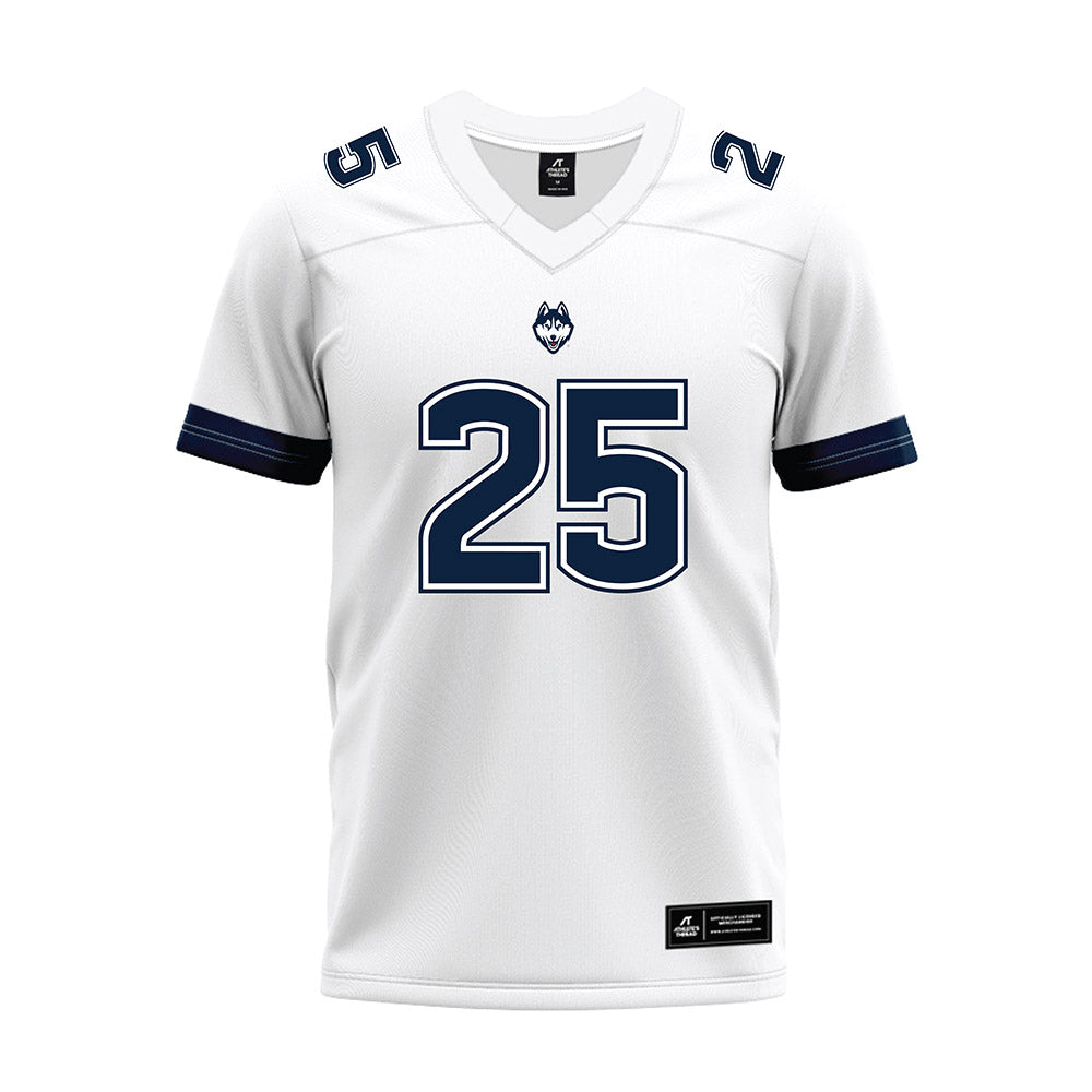 UConn - NCAA Football : Cameron Chadwick Jr - White Premium Football Jersey