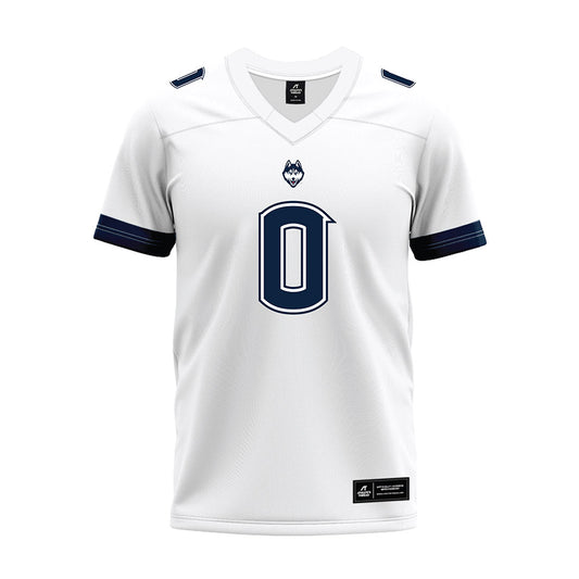 UConn - NCAA Football : Jordan Wright - White Premium Football Jersey-0