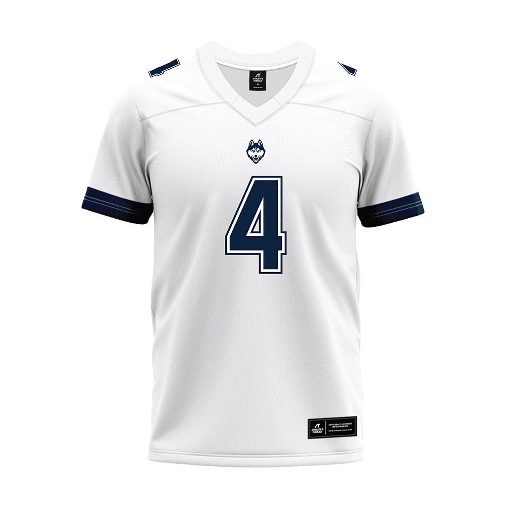 UConn - NCAA Football : Stanley Cross - White Premium Football Jersey