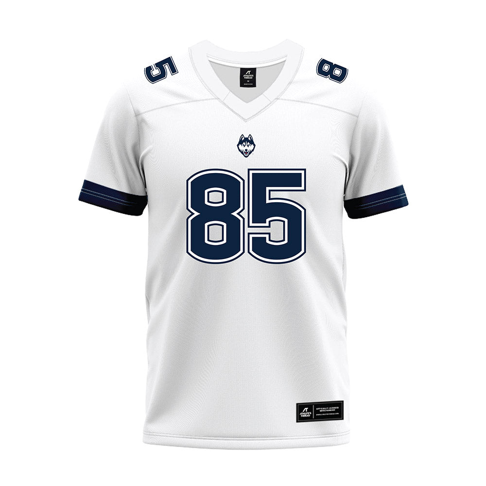 UConn - NCAA Football : Drew Kron - White Premium Football Jersey-0