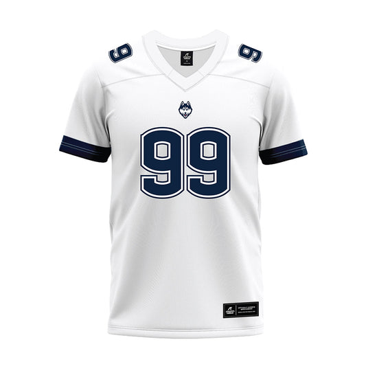 UConn - NCAA Football : Delano Brown - White Premium Football Jersey-0