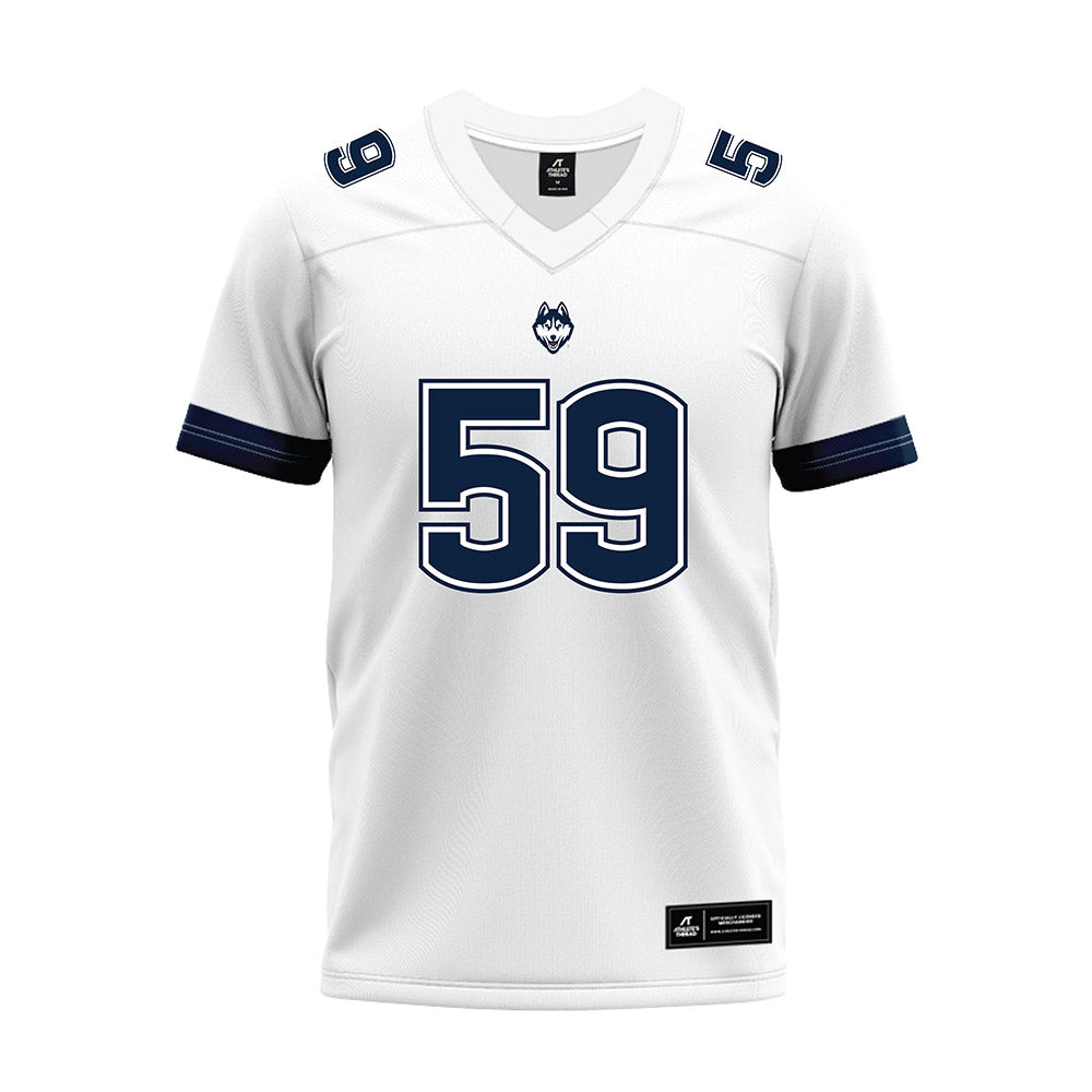 UConn - NCAA Football : Finn Wilkins - White Premium Football Jersey