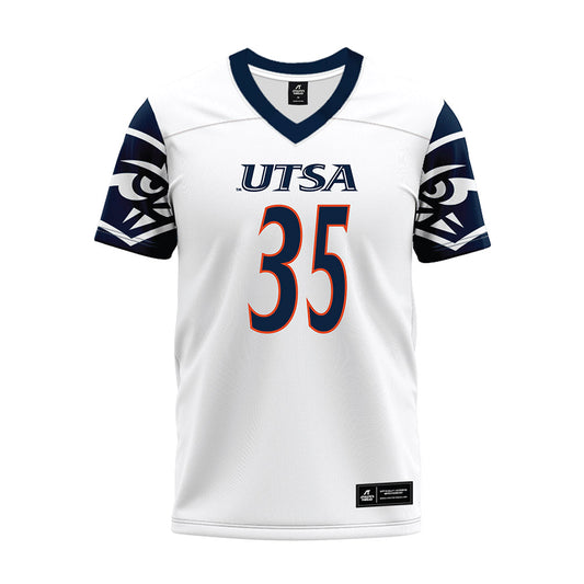 UTSA - NCAA Football : Lucas Dean - White Premium Football Jersey