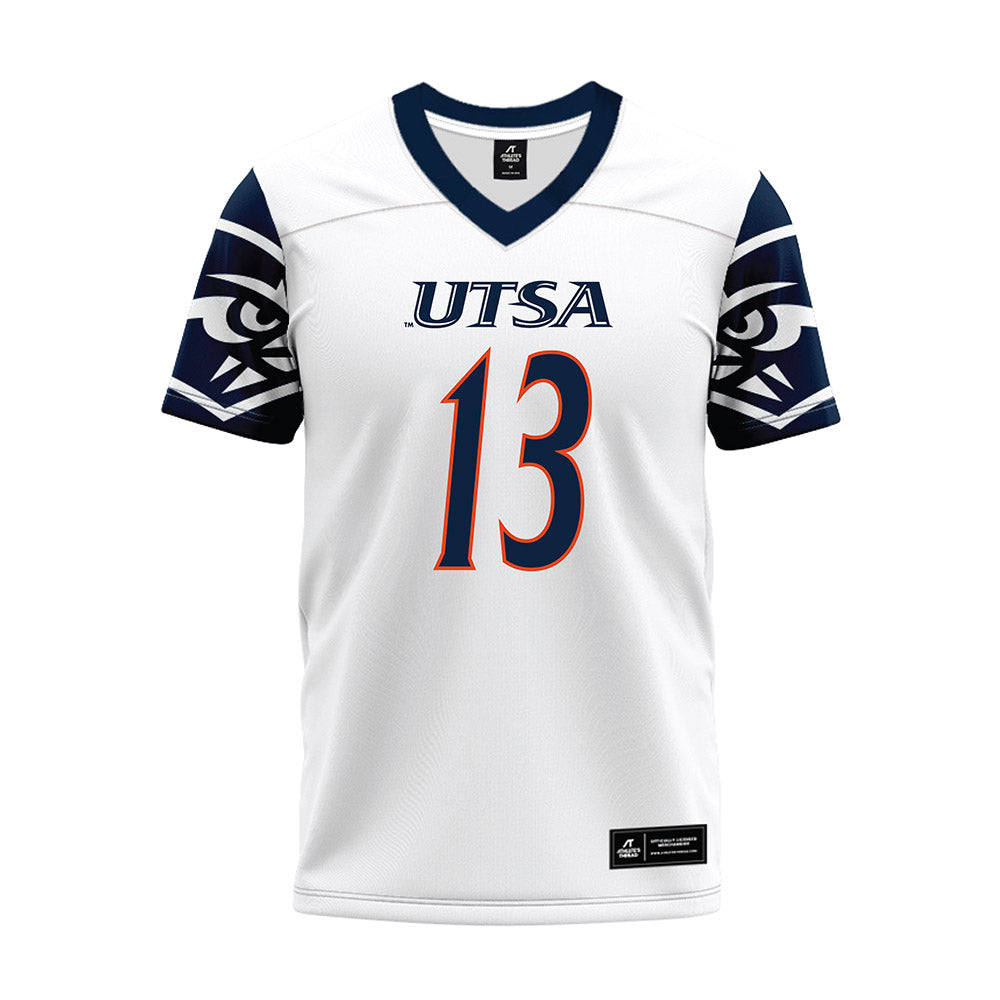 UTSA - NCAA Football : Syrus Dumas - White Premium Football Jersey