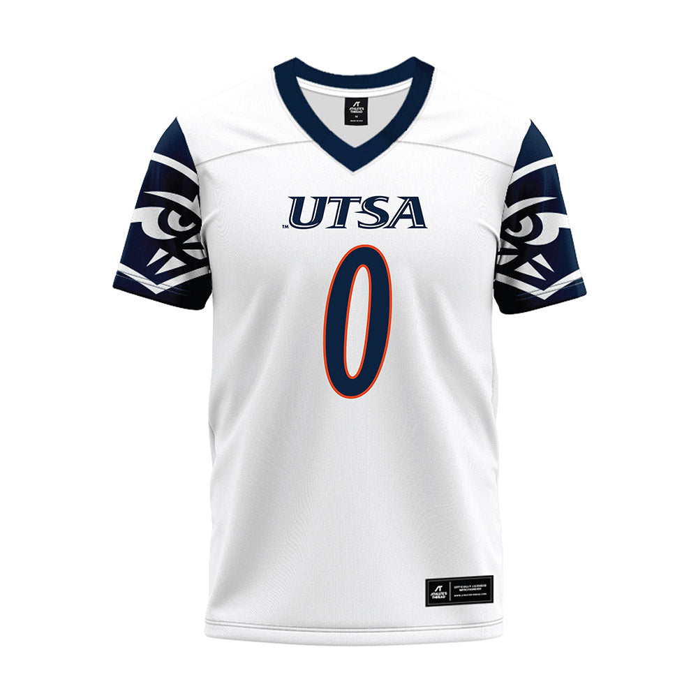 UTSA - NCAA Football : Rashad Wisdom - White Premium Football Jersey