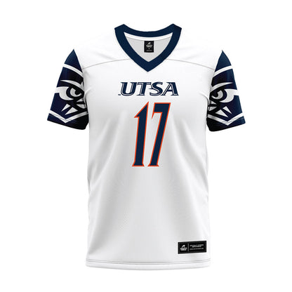 UTSA - NCAA Football : Asyrus Simon - White Premium Football Jersey