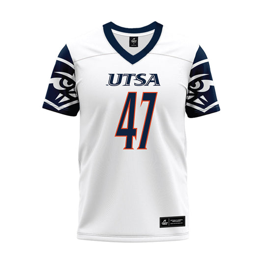 UTSA - NCAA Football : Tate Sandell - White Premium Football Jersey