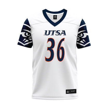 UTSA - NCAA Football : Ezekiel Saldana - White Premium Football Jersey