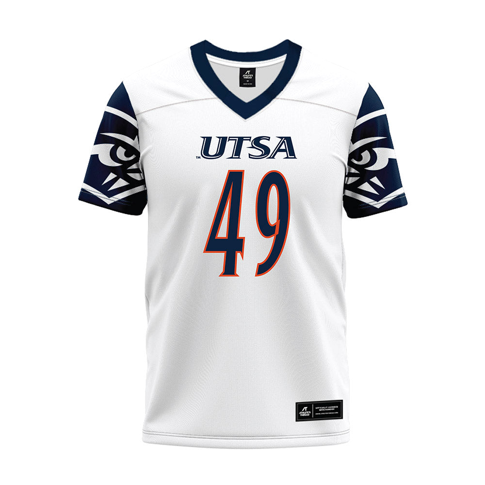 UTSA - NCAA Football : David Adedoyin - White Premium Football Jersey