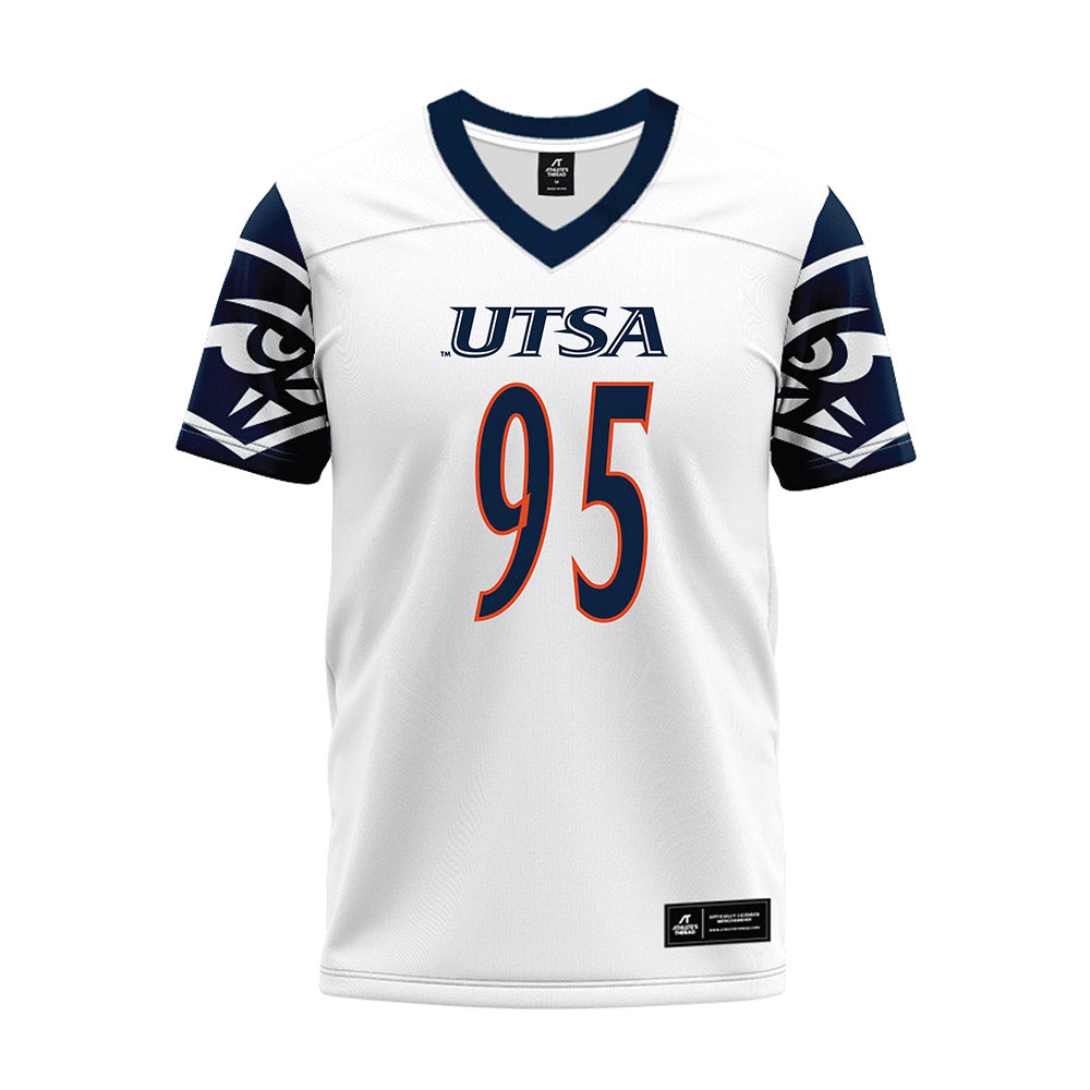 UTSA - NCAA Football : Christian Clayton - White Premium Football Jersey