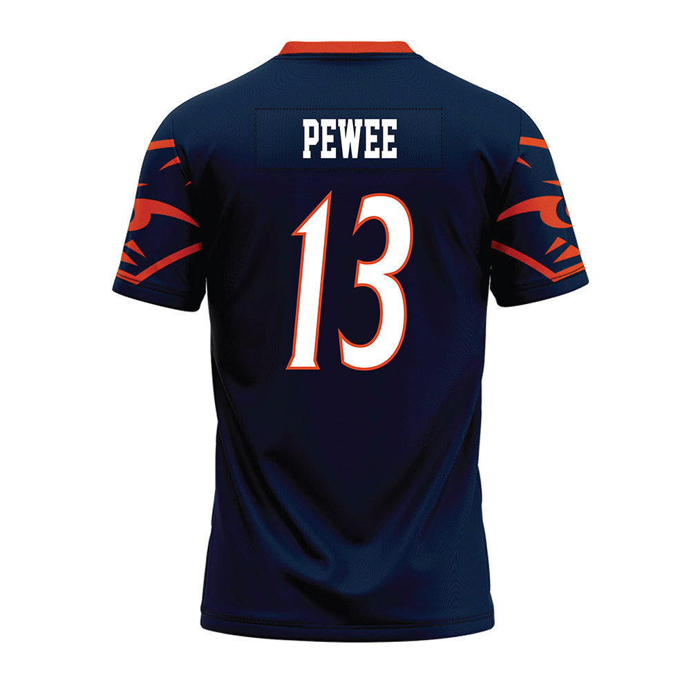 UTSA - NCAA Football : Owen Pewee - Navy Premium Football Jersey