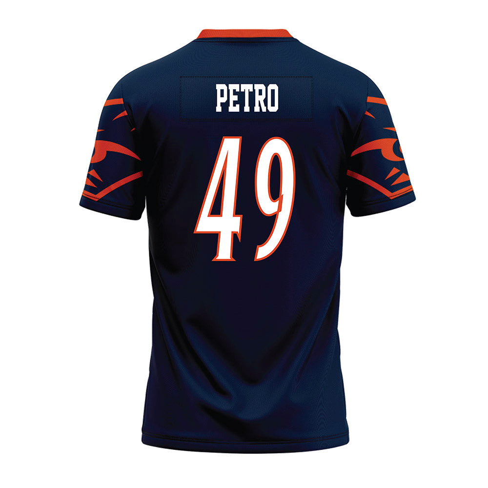 UTSA - NCAA Football : Michael Petro - Navy Premium Football Jersey