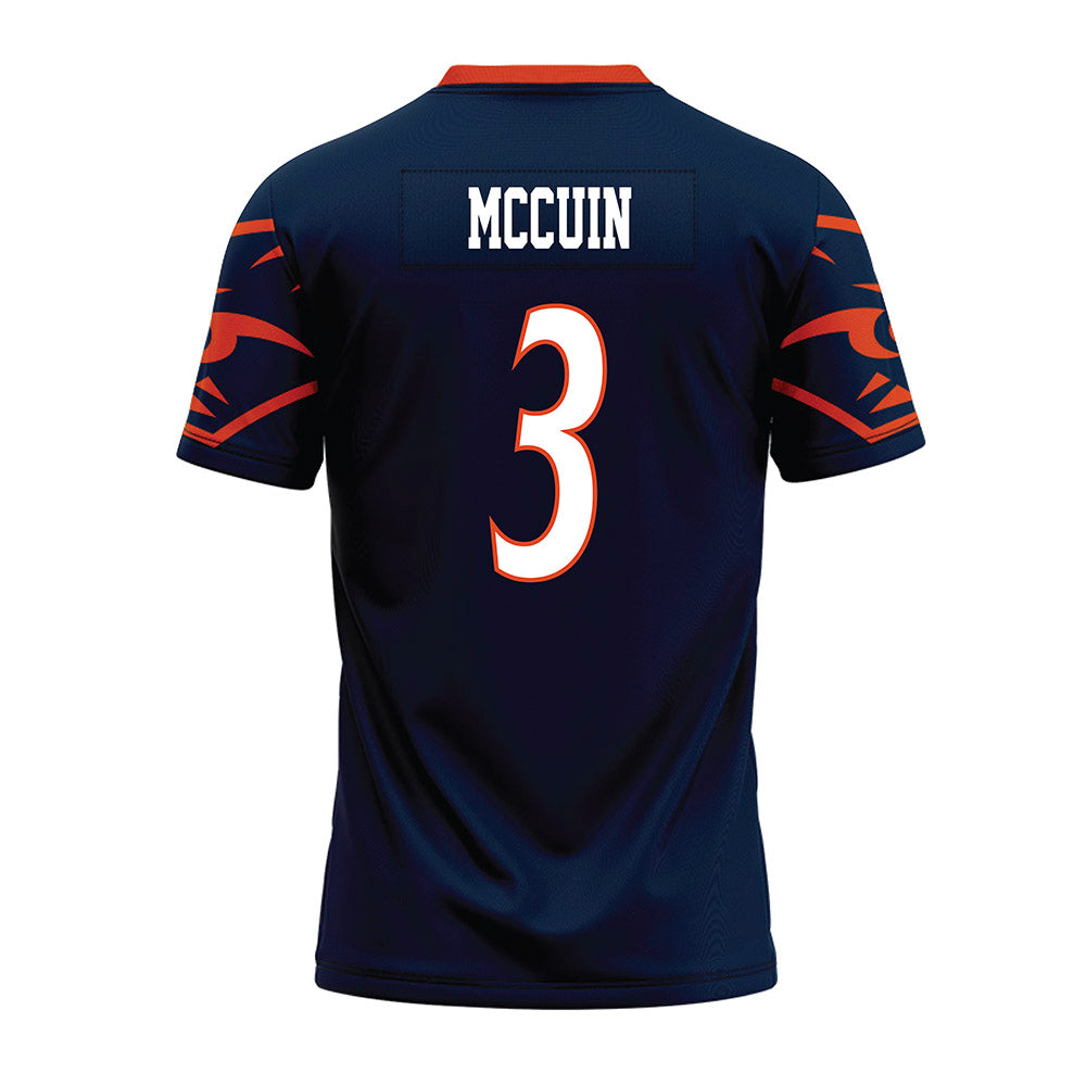 UTSA - NCAA Football : Devin McCuin - Navy Premium Football Jersey