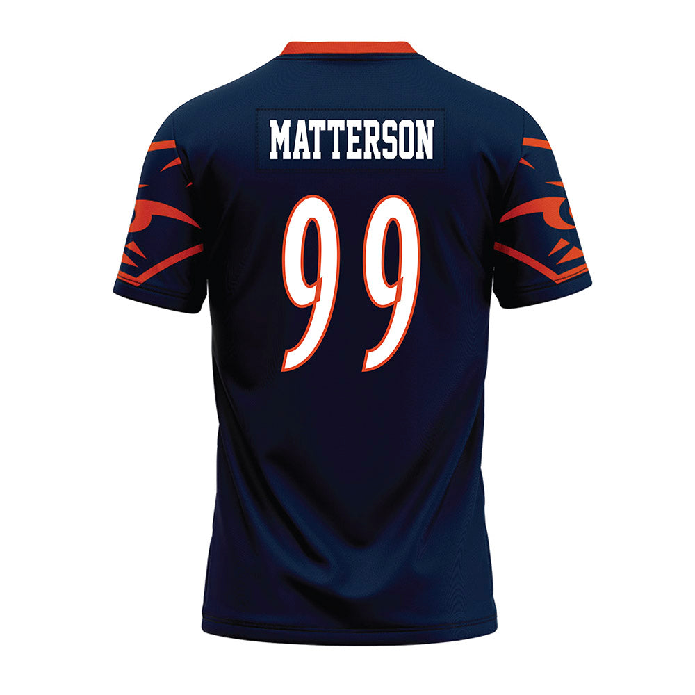 UTSA - NCAA Football : Brandon Matterson - Navy Premium Football Jersey