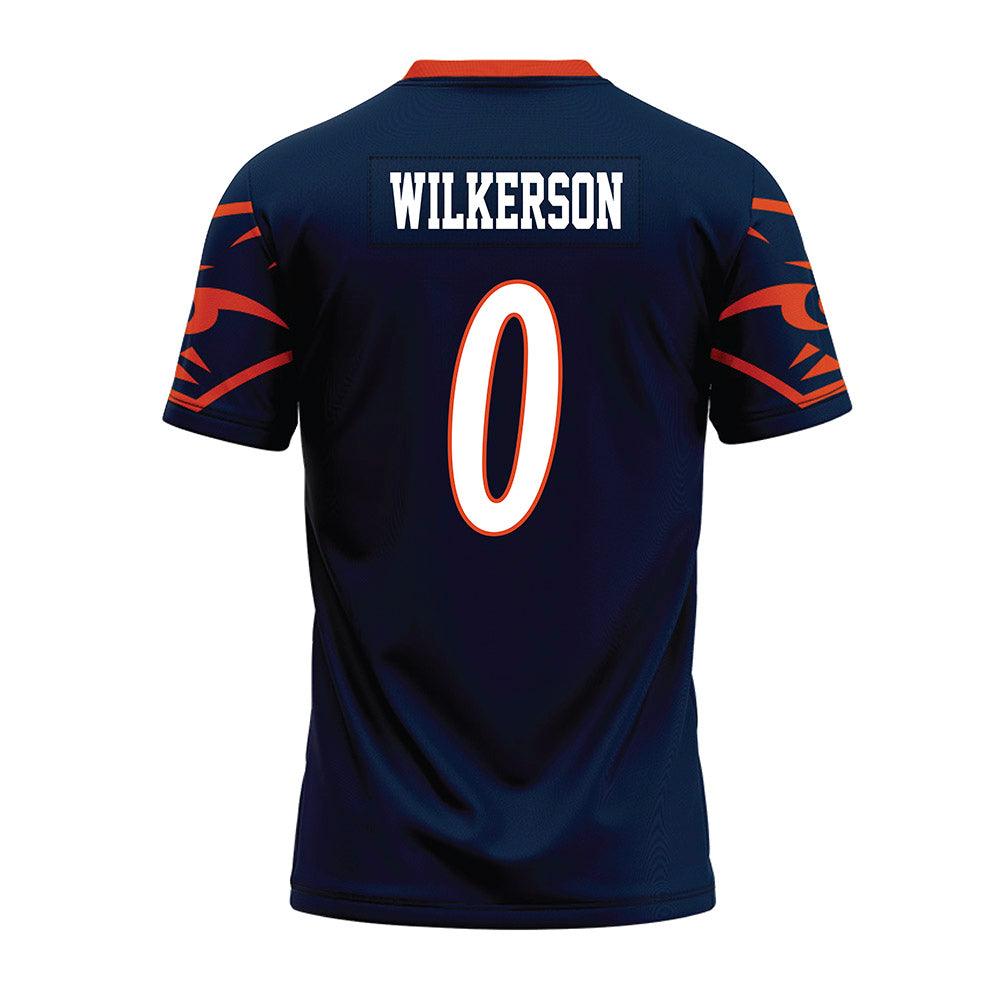 UTSA - NCAA Football : Marcellus Wilkerson - Navy Premium Football Jersey