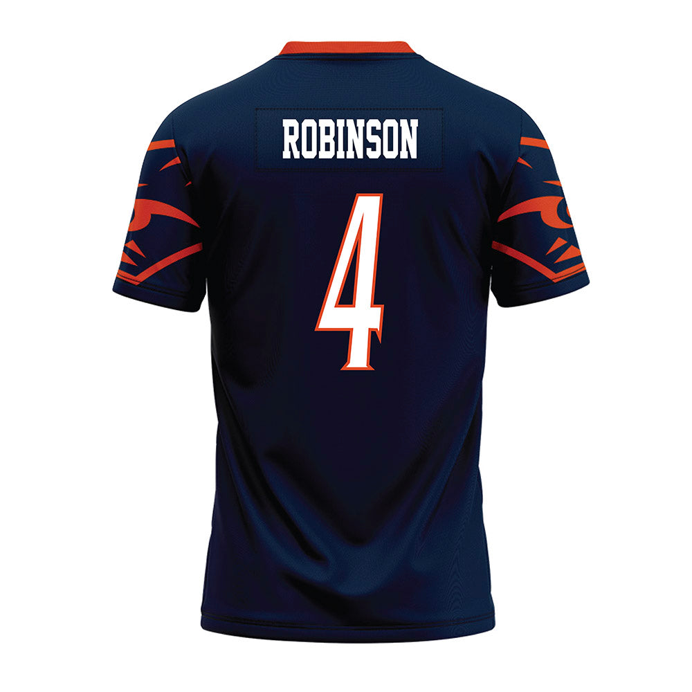 UTSA - NCAA Football : Ken Robinson - Navy Premium Football Jersey