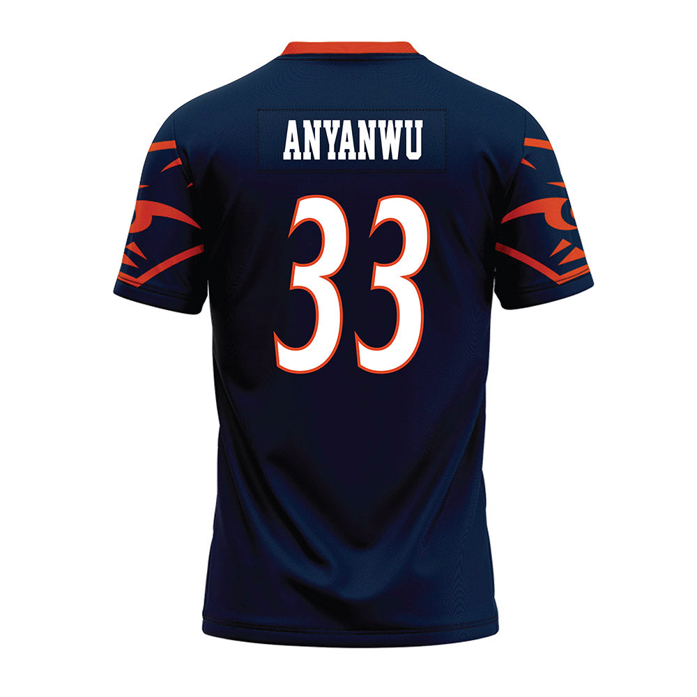 UTSA - NCAA Football : Nnanna Anyanwu - Navy Premium Football Jersey