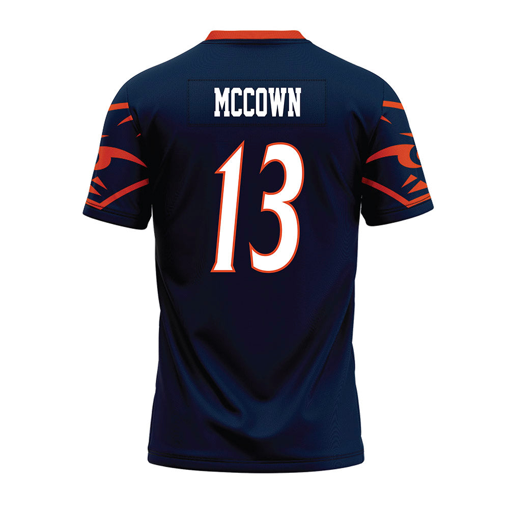 UTSA - NCAA Football : Owen McCown - Navy Premium Football Jersey