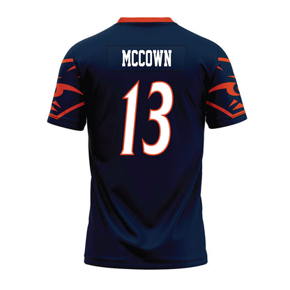 UTSA - NCAA Football : Owen McCown - Navy Premium Football Jersey