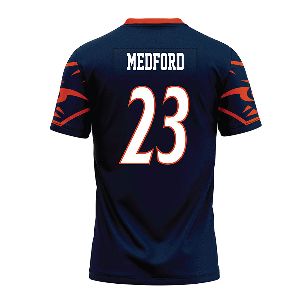 UTSA - NCAA Football : Grayson Medford - Navy Premium Football Jersey