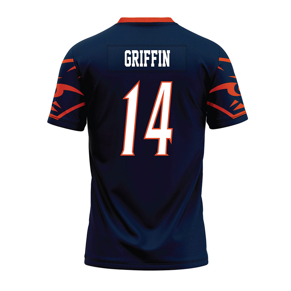 UTSA - NCAA Football : Dywan Griffin - Navy Premium Football Jersey