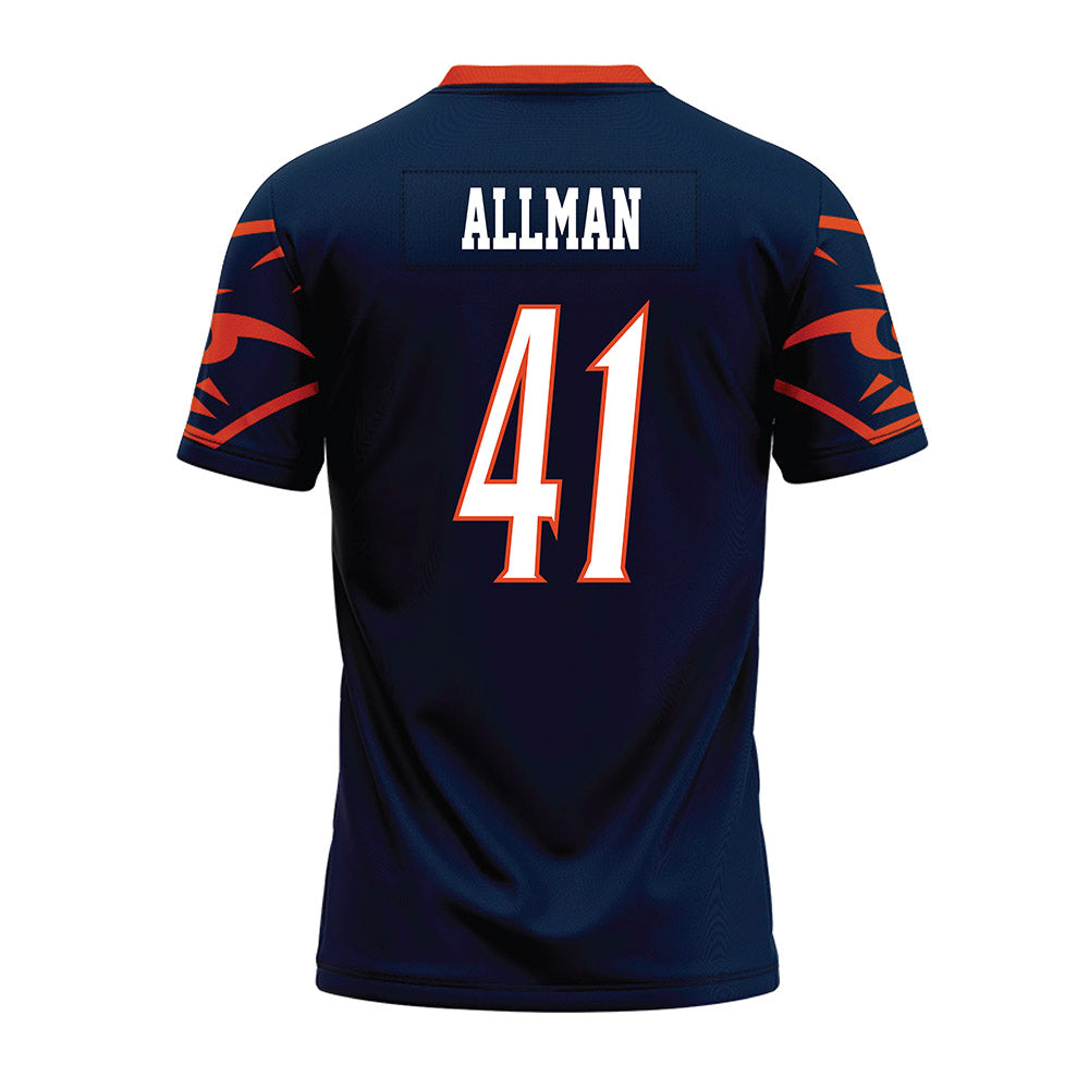 UTSA - NCAA Football : Daron Allman - Navy Premium Football Jersey