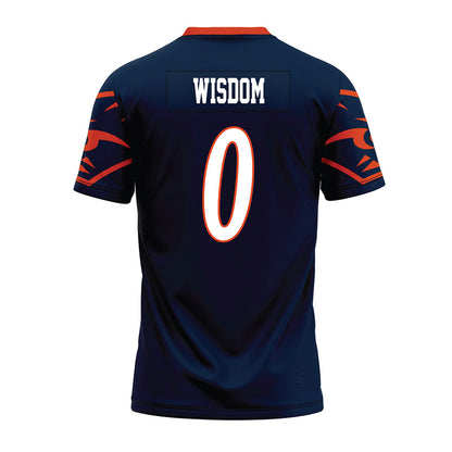 UTSA - NCAA Football : Rashad Wisdom - Navy Premium Football Jersey