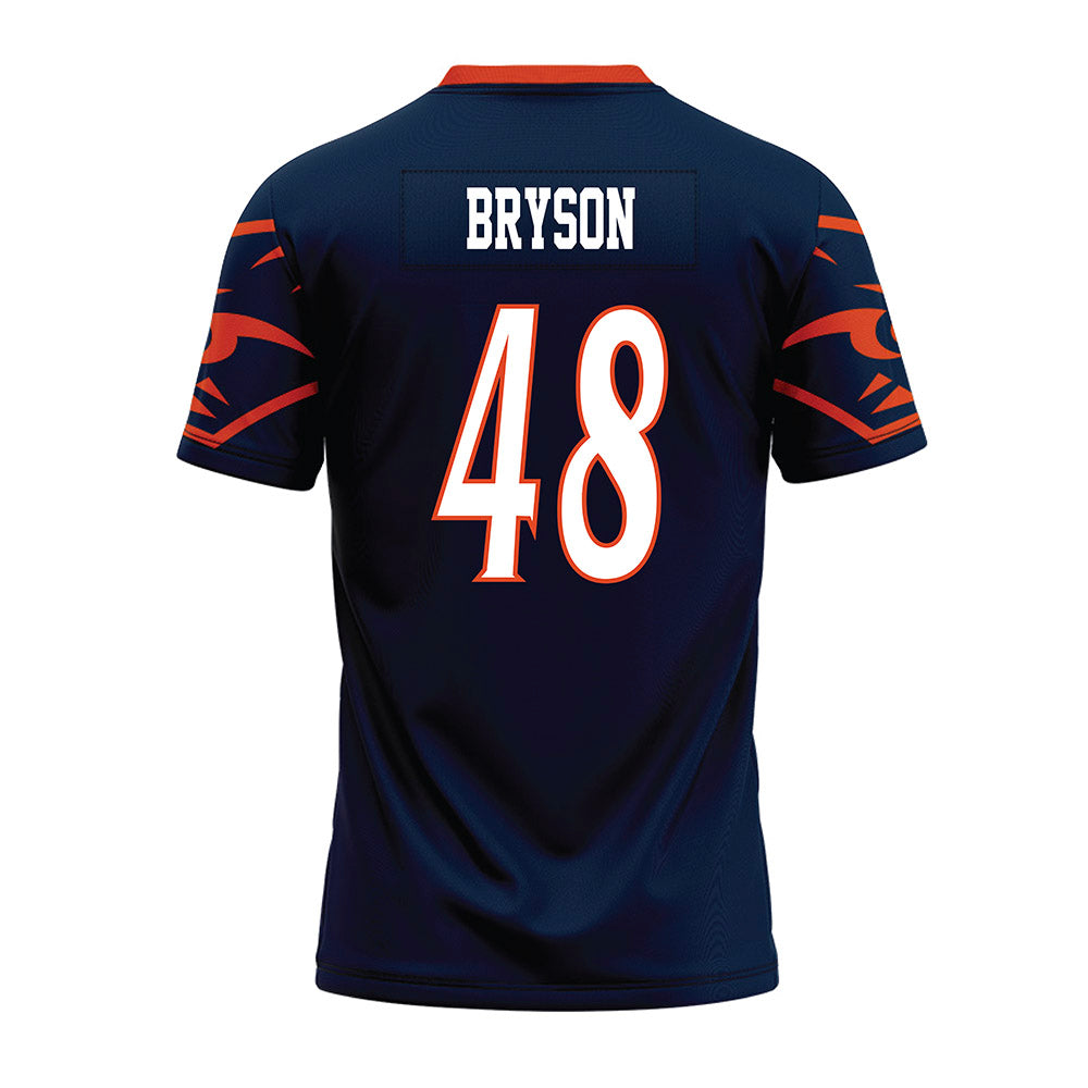 UTSA - NCAA Football : Christopher Bryson - Navy Premium Football Jersey