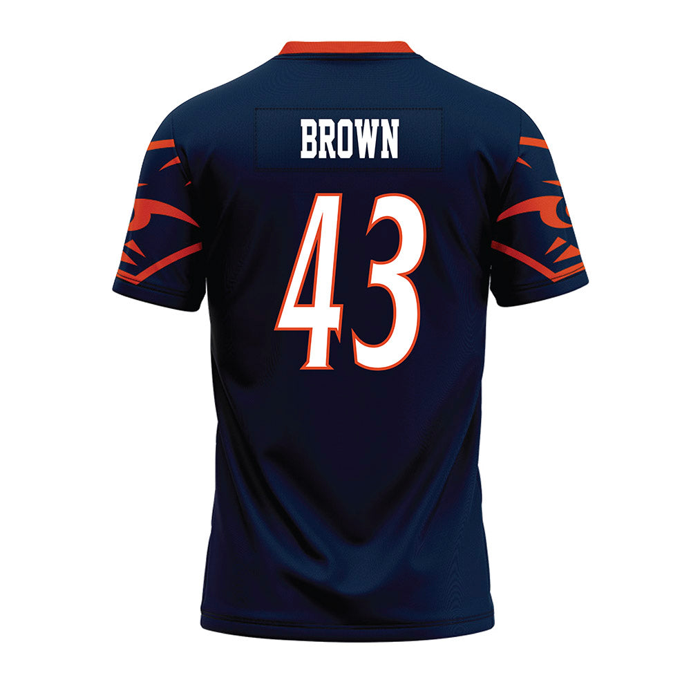 UTSA - NCAA Football : Kaleb Brown - Navy Premium Football Jersey
