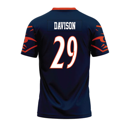 UTSA - NCAA Football : Elliott Davison - Navy Premium Football Jersey