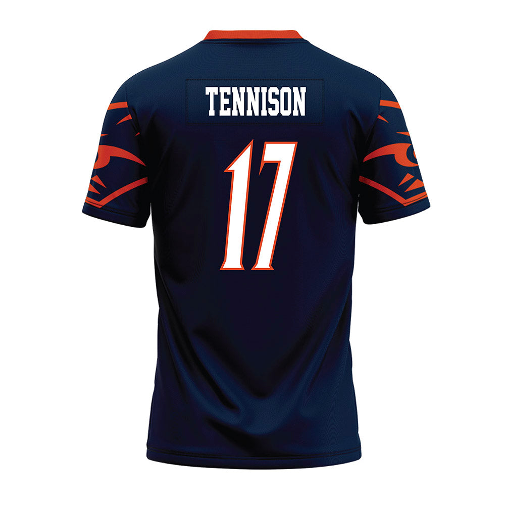 UTSA - NCAA Football : Brandon Tennison - Navy Premium Football Jersey