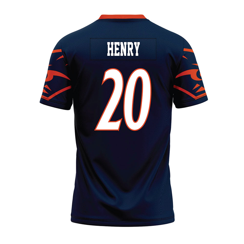 UTSA - NCAA Football : Robert Henry - Navy Premium Football Jersey