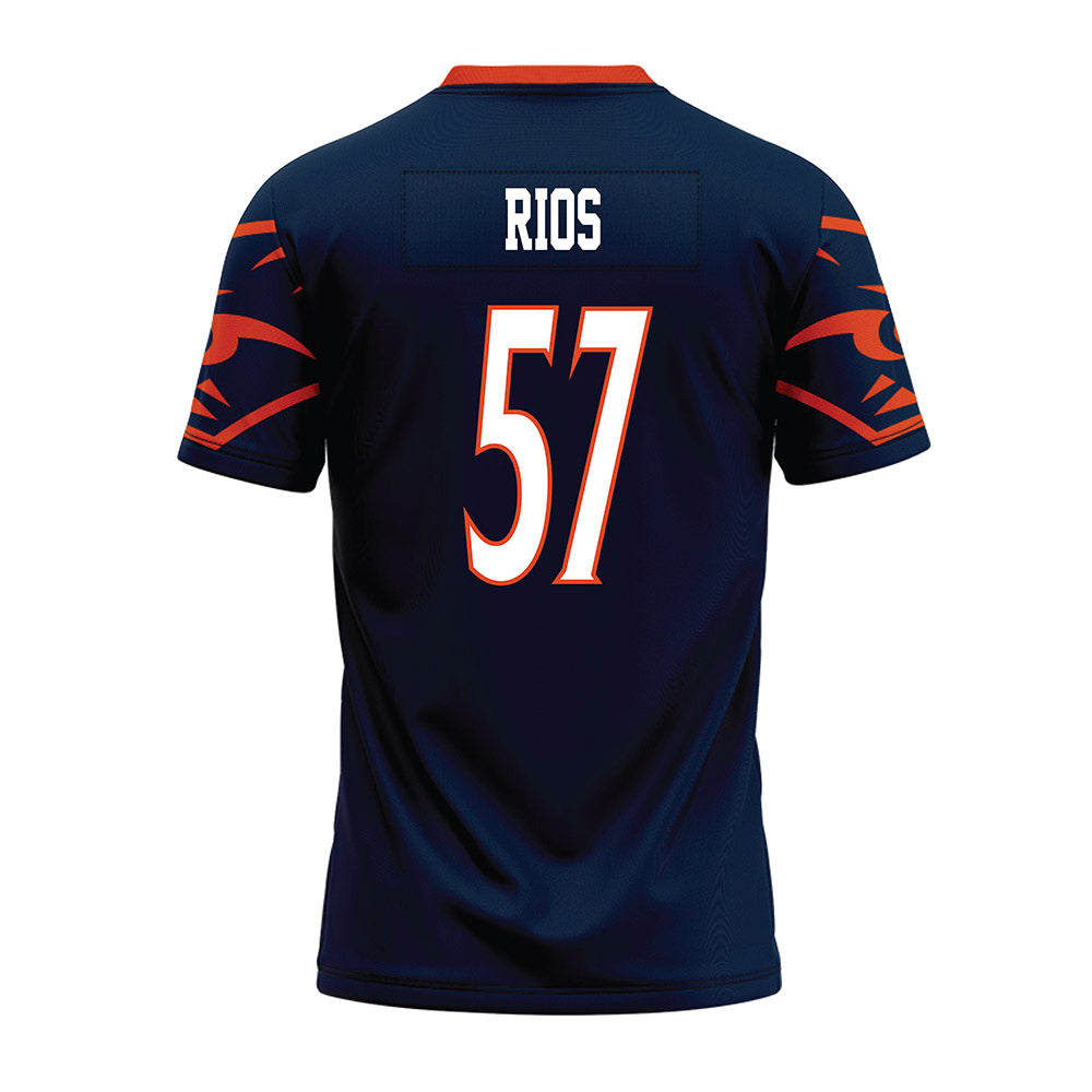 UTSA - NCAA Football : Ben Rios - Navy Premium Football Jersey