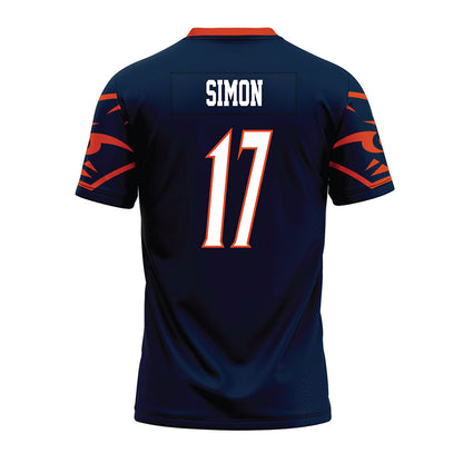 UTSA - NCAA Football : Asyrus Simon - Navy Premium Football Jersey