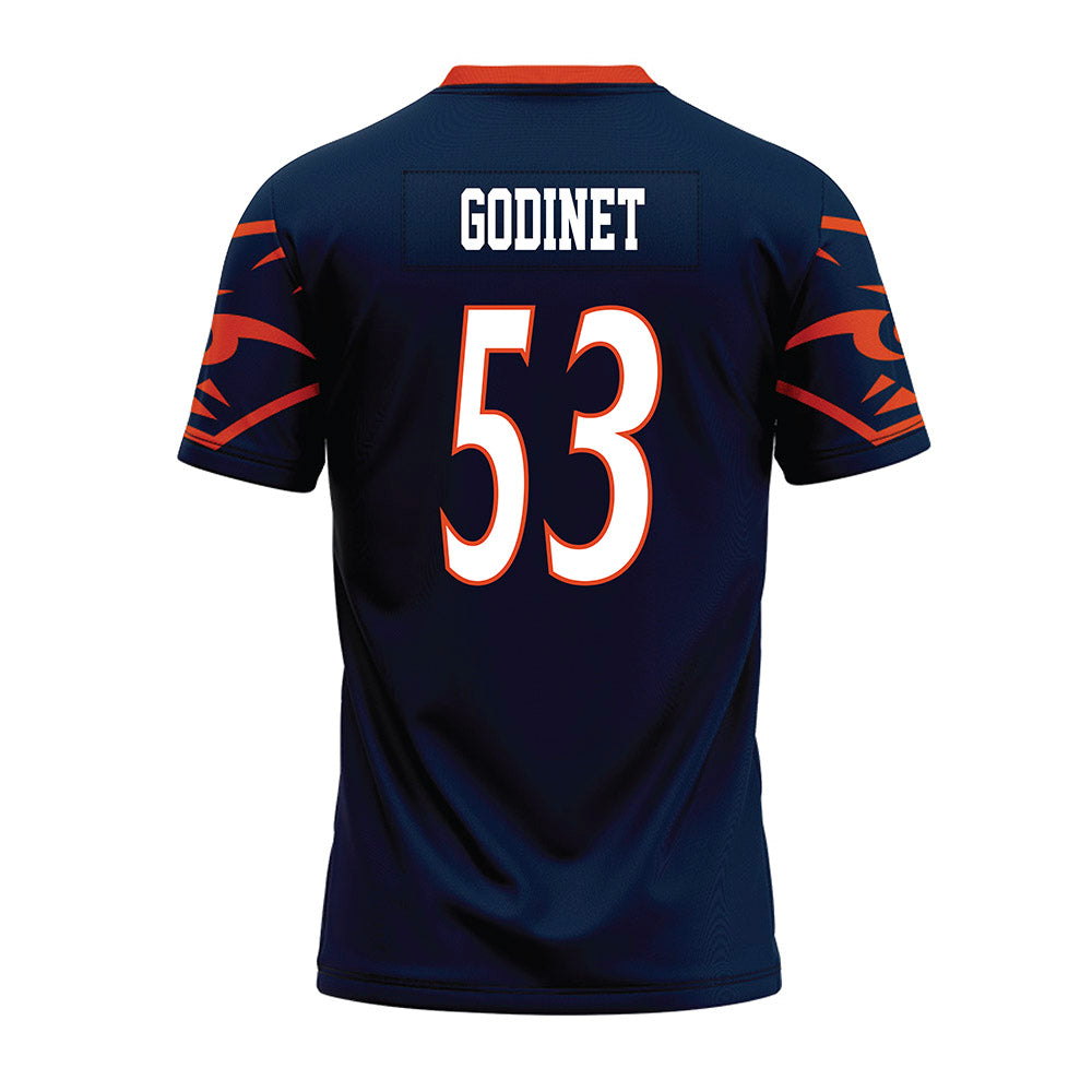 UTSA - NCAA Football : Coriantumr Godinet - Navy Premium Football Jersey