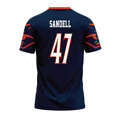 UTSA - NCAA Football : Tate Sandell - Navy Premium Football Jersey