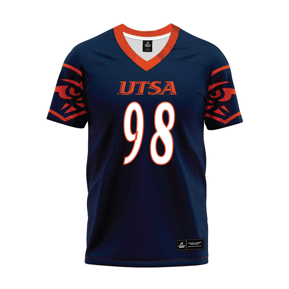 UTSA - NCAA Football : Tai Leonard - Navy Premium Football Jersey