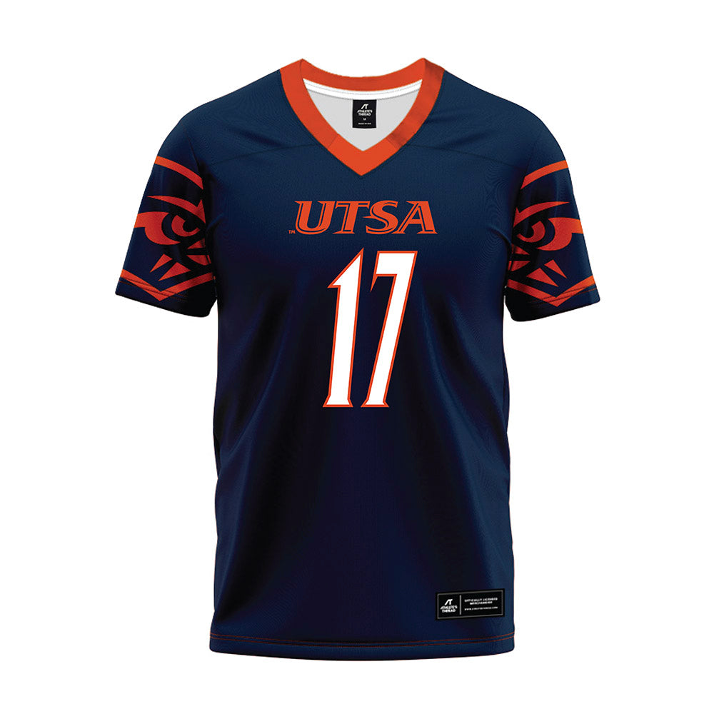 UTSA - NCAA Football : Brandon Tennison - Navy Premium Football Jersey