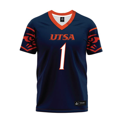 UTSA - NCAA Football : De'Corian Clark - Navy Premium Football Jersey