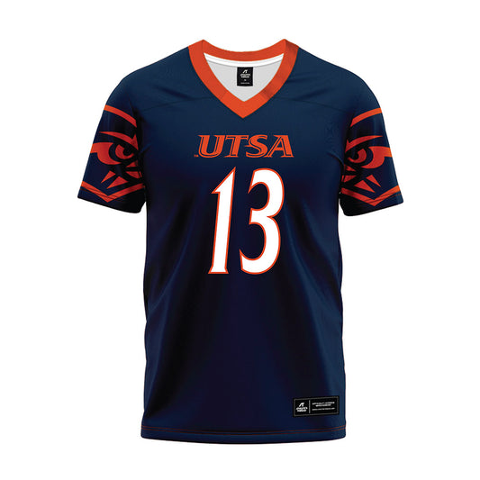 UTSA - NCAA Football : Dematrius Davis - Navy Premium Football Jersey